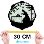 Fairy-Tale Sticker The Frog Prince with a tape measure between two hands, size 30 cm