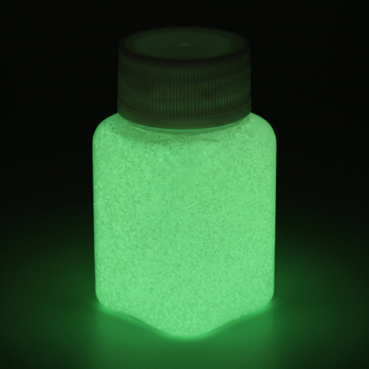 Glitter Glow Paint Yellow 100 g in the dark, glowing green