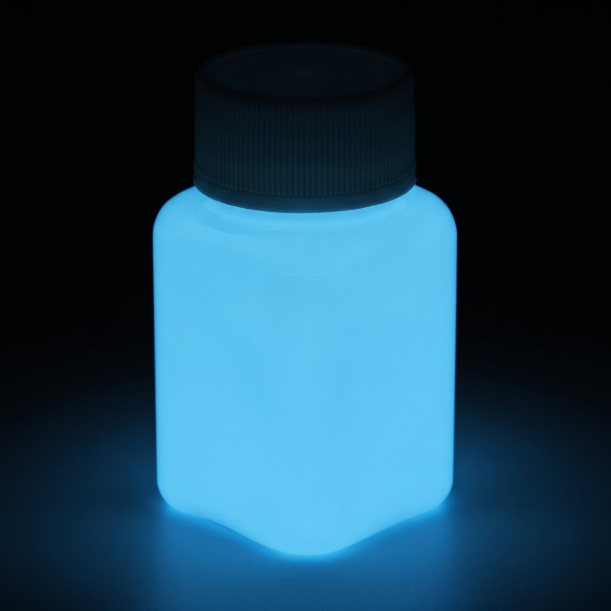 Glow in the Dark Paint Natural Blue 100 g in the dark, glowing blue