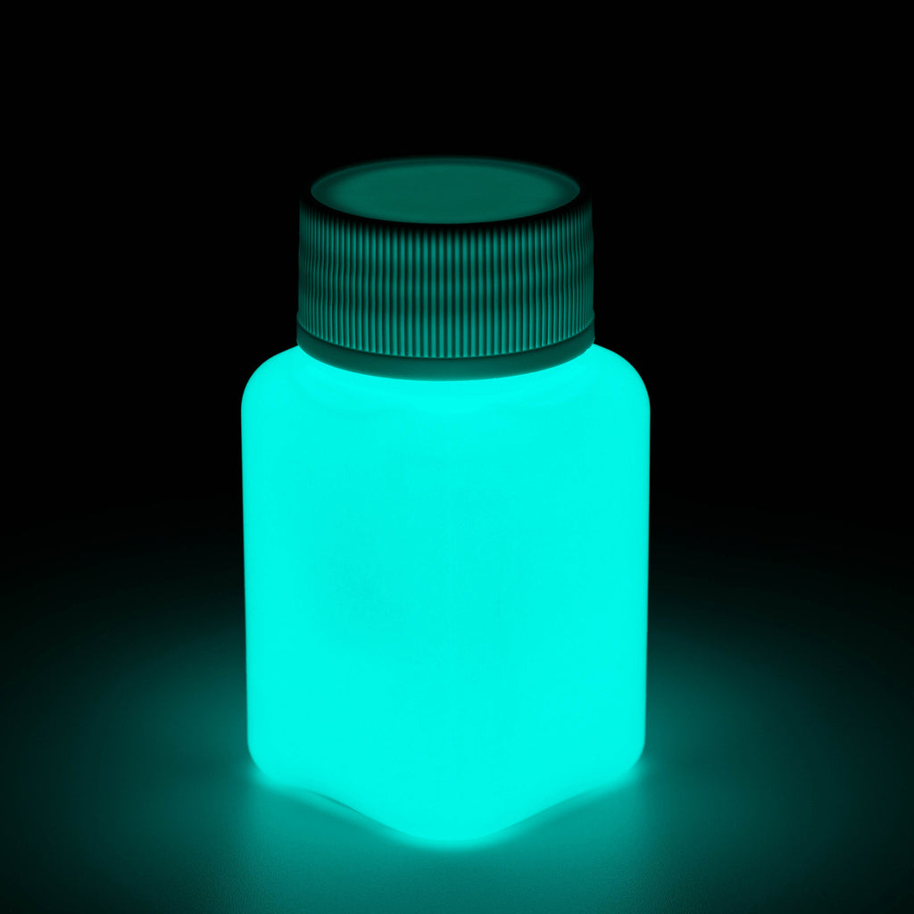 Glow in the dark paint blue-green 100 g: pot glowing blue-green in the dark