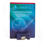 Luminous paint for watch hands Natural Green 2 g, front of the card pack in daylight with the compartment for the paste