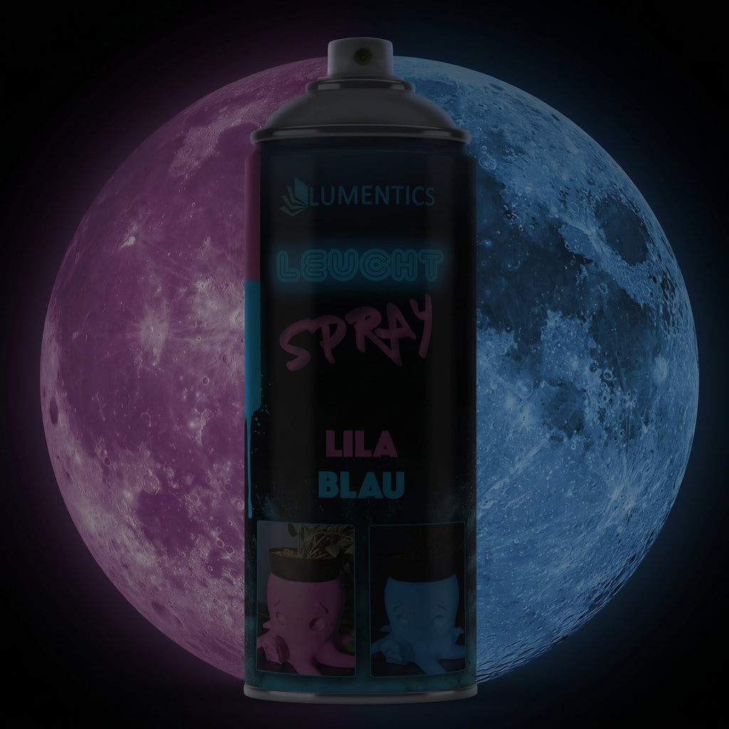 Glow Spray Purple-Blue 400 ml in the dark, glowing blue