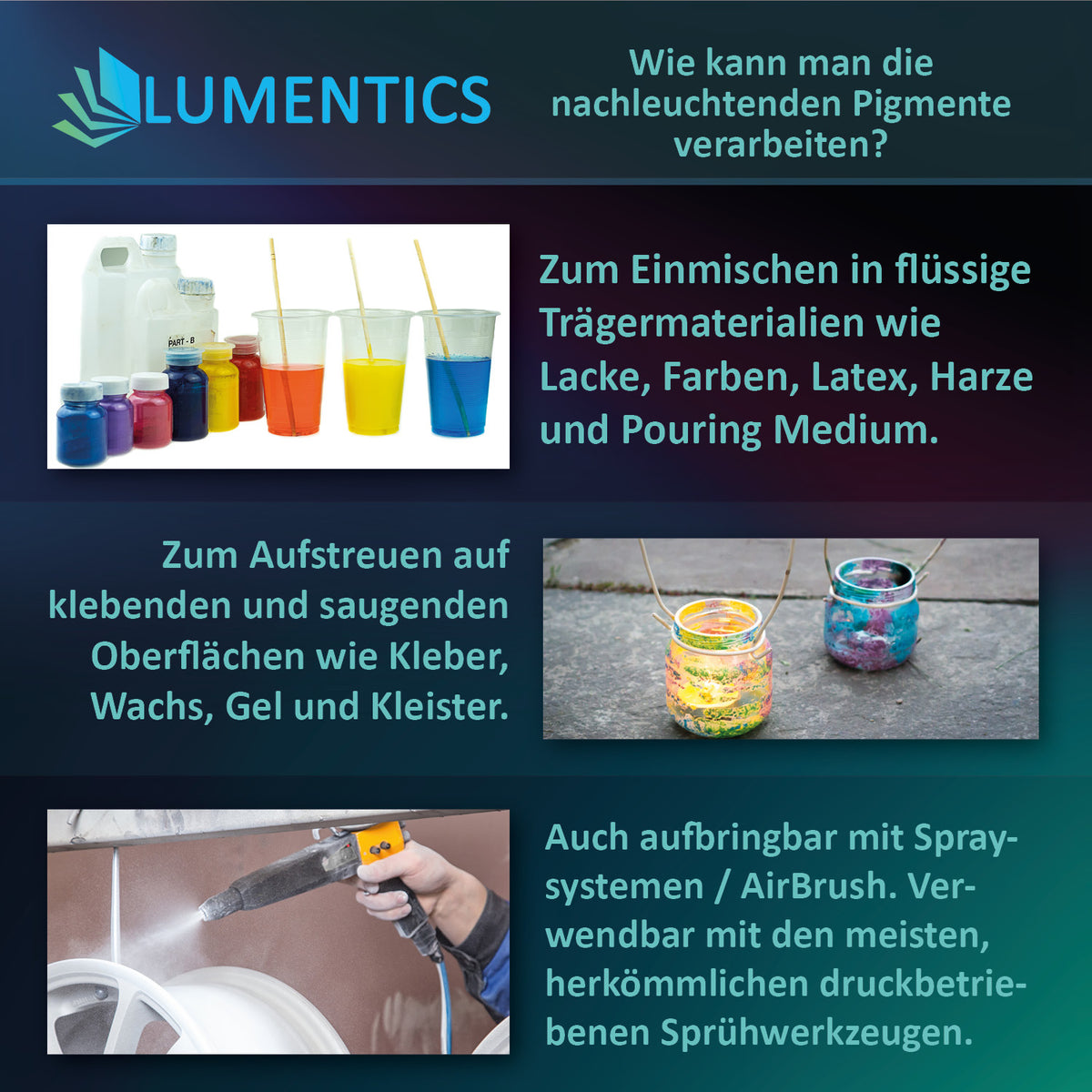 Glow in the Dark Powder Pink-Purple 40 g: graphic: mixing in, sprinkling on or spraying on