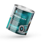 Glow in the Dark Varnish Blue-Green 250 ml, tin tilted, front label