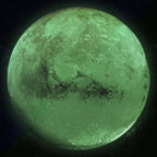 Planet Sticker Mars 30 cm in the dark, glowing green