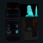 3D Printing Resin Green-Blue 500 g in the dark, glowing blue-green