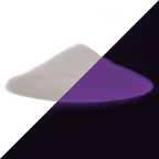 Glow in the Dark Powder Natural Ocean Pink 40 g: whitish powder by day, violet glow in the dark (split)