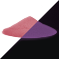 Glow in the Dark Powder Pink-Ocean Pink 40 g: small pile, pink in daylight on the left, violet afterglow in the dark on the right