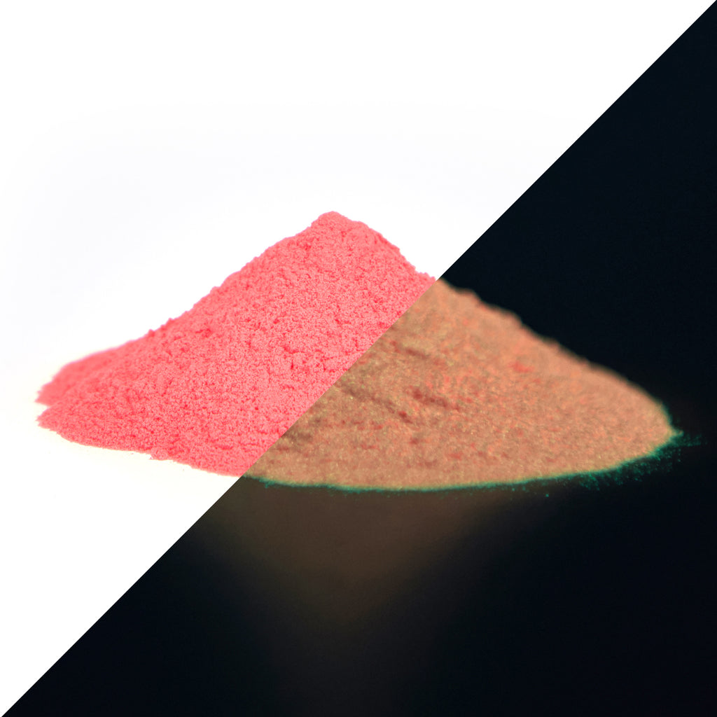 Special Glow Pigments 100 g, red: red powder by day, faint orange glow in the dark