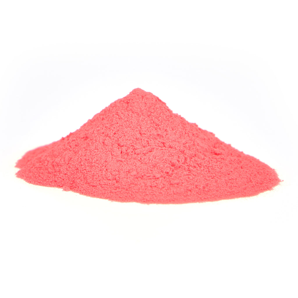Glow in the Dark Powder Red 40 g: red pile of powder in daylight against a white background