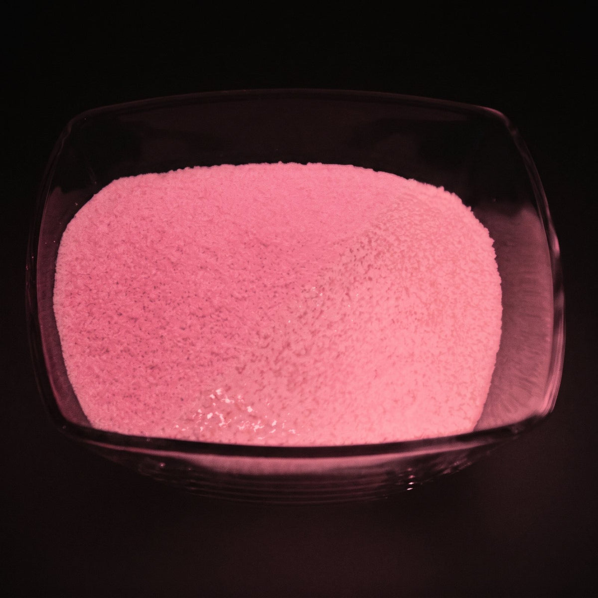 Glow Granules Pink 1 mm, 100 g in the dark, glowing pink