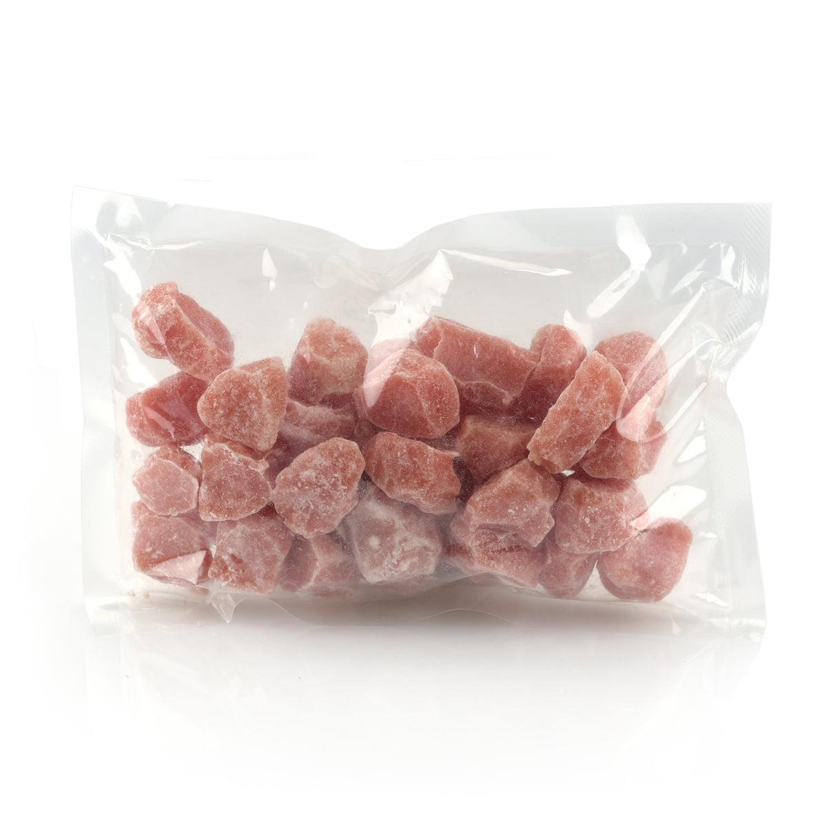 Glow Stones Brown 300 g in a clear bag in daylight, packaging