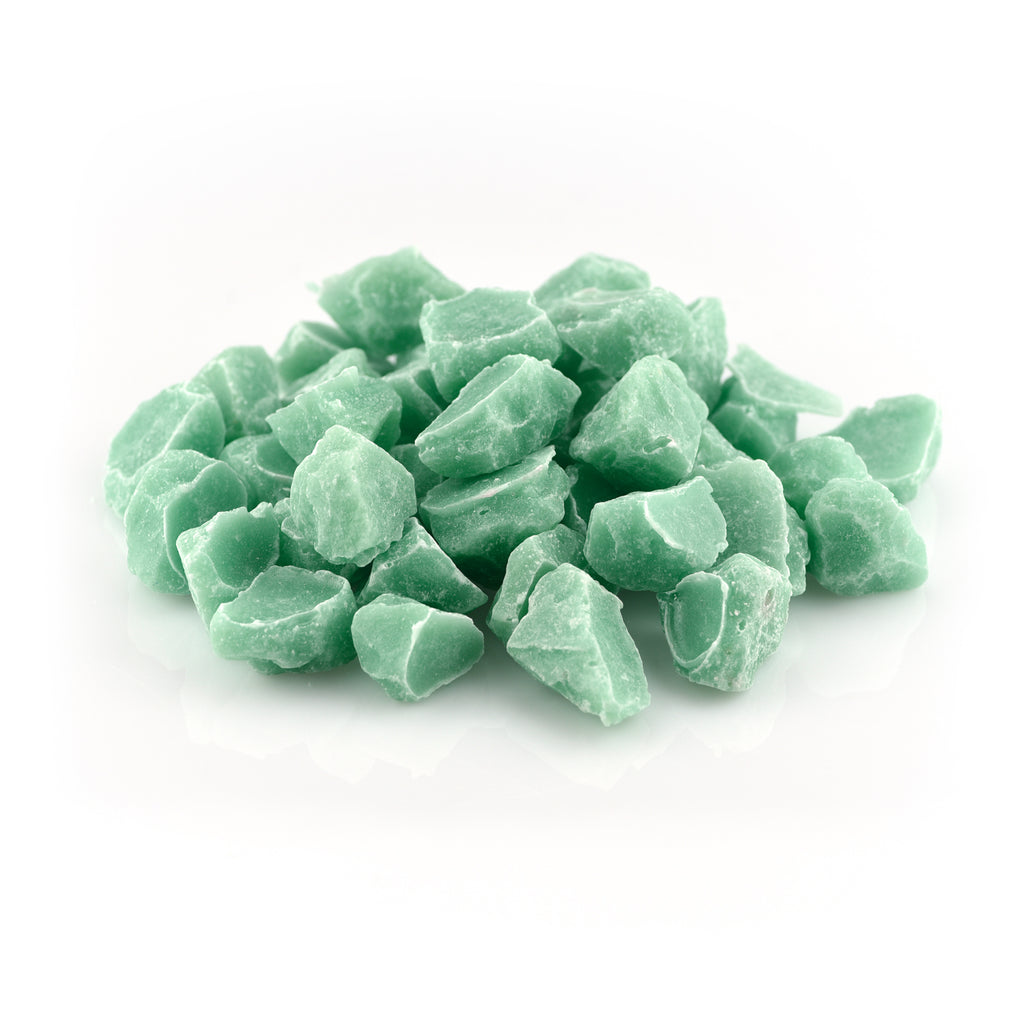 Glow Stones Blue-Green 300 g in daylight on white, blue-green decorative stones