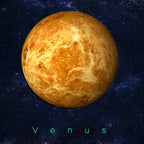 Planet Sticker Venus 30 cm: design against a starry sky with the word Venus