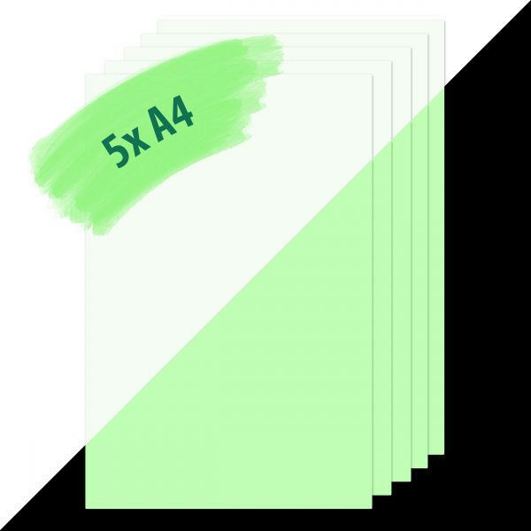 Fluorescent paper for inkjet printers (pack of 5, DIN A4)
